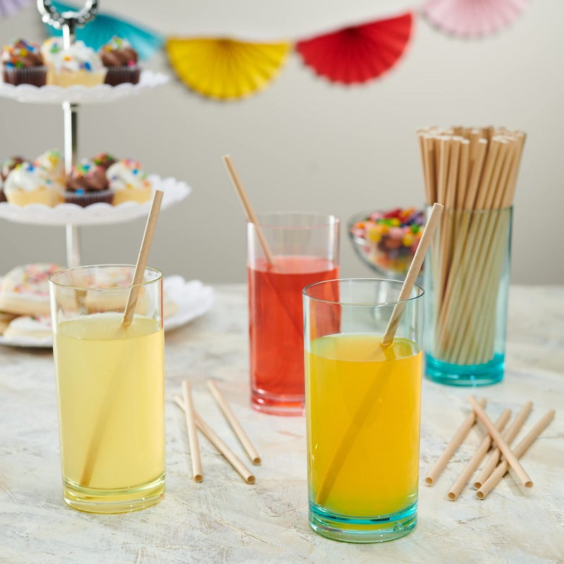 Comfy Package [200 Pack] Kraft Paper Straws, 100% Biodegradable & Ink-free, Straws for drinking and Crafts - Kraft - Image 3